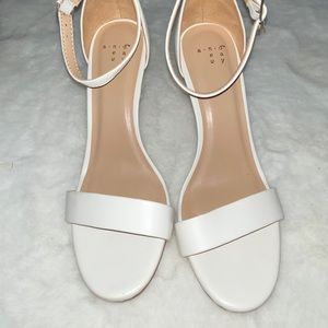 Brand New A New Day White Strappy Heels